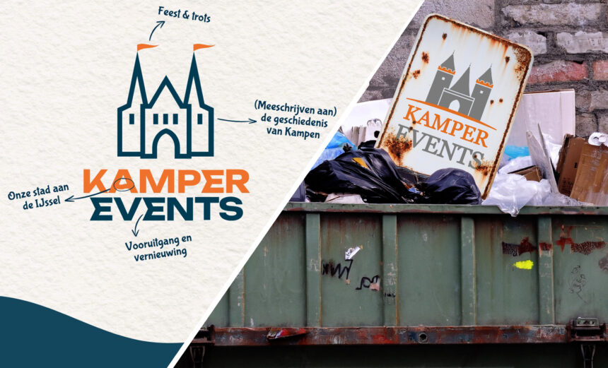 Oude logo Kamper Events voelt zich ‘afgedankt’